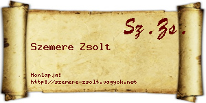 Szemere Zsolt névjegykártya